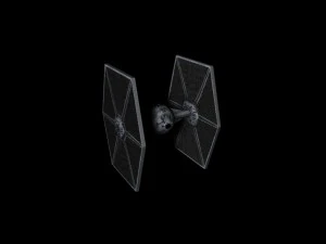 myśliwiec tie lowpoly Model 3D