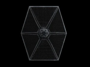 myśliwiec tie lowpoly Model 3D