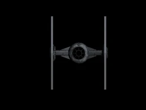 myśliwiec tie lowpoly Model 3D