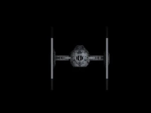 myśliwiec tie lowpoly Model 3D