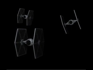 myśliwiec tie lowpoly Model 3D