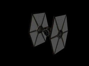 myśliwiec tie lowpoly Model 3D