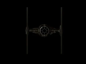 myśliwiec tie lowpoly Model 3D