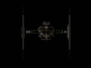 myśliwiec tie lowpoly Model 3D