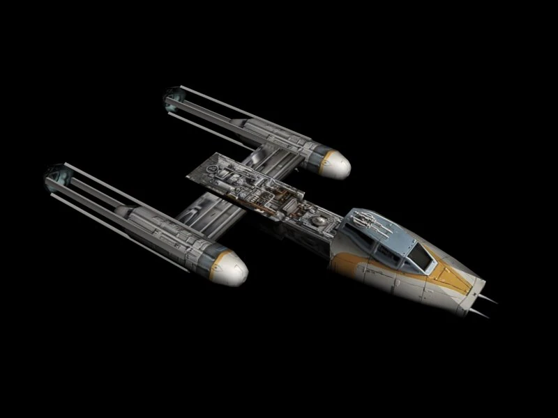 y-wing lowpoly 3D Model .c4d .max .obj .3ds .fbx .stl .blend 