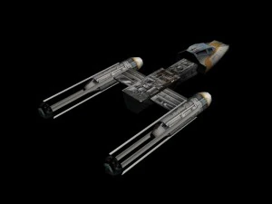 y-wing lowpoly 3D Model