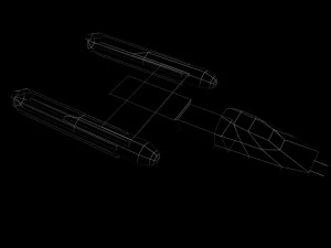 y-wing lowpoly 3D Model