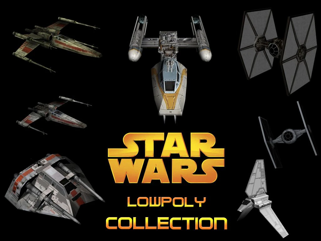 star wars - lowpoly collection 3D Model .c4d .max .obj .3ds .fbx .stl .blend 