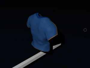 shirt changes shape when touched 3D Model