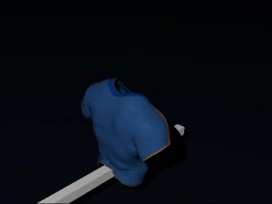 shirt changes shape when touched 3D Model