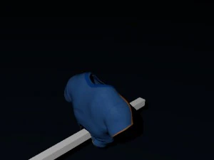 shirt changes shape when touched 3D Model