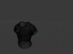 shirt changes shape when touched 3D Model