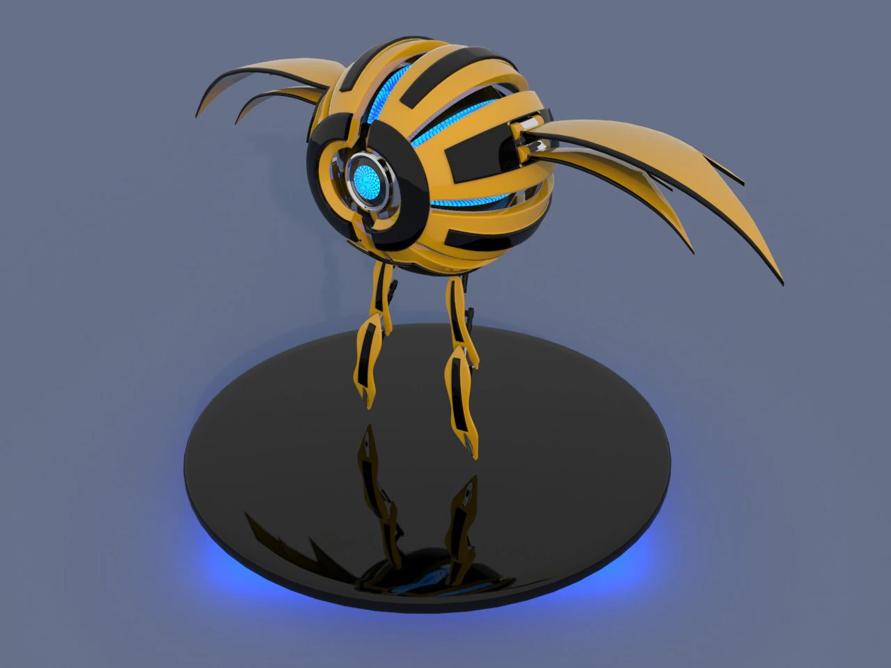 dron 3D Model .c4d .max .obj .3ds .fbx .stl .blend 