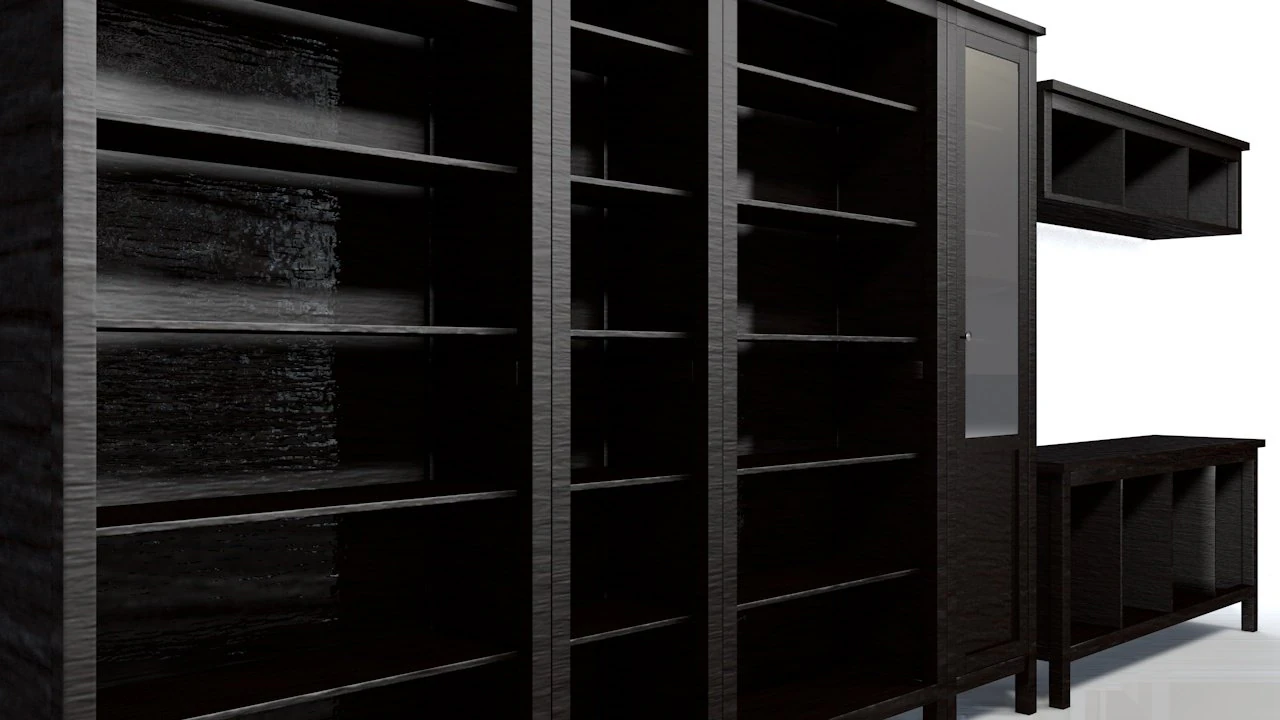 cabinet console table shelf with 4 options mat 3D Model .c4d .max .obj .3ds .fbx .stl .blend