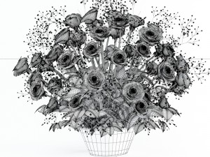 bouquet of red roses Modelo 3D
