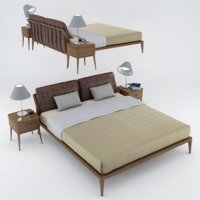 philipp selva indigo bed Modelo 3D .c4d .max .obj .3ds .fbx .stl .blend 