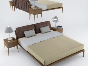 philipp selva indigo bed 3D Model