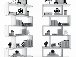 arteriors carmine bookshelf 3D 模型