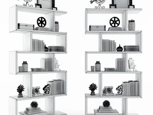 arteriors carmine bookshelf 3D Model