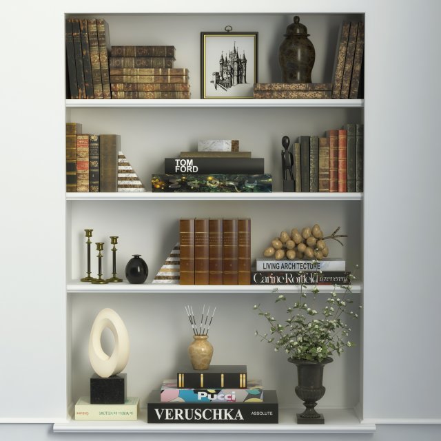 shelf decoration 3D 모델 .c4d .max .obj .3ds .fbx .stl .blend 