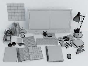 desk decoration 02 3D Model