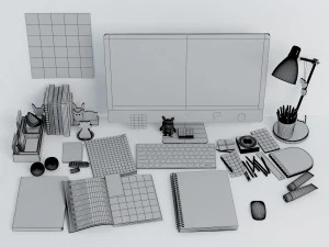 desk decoration 02 3D Model