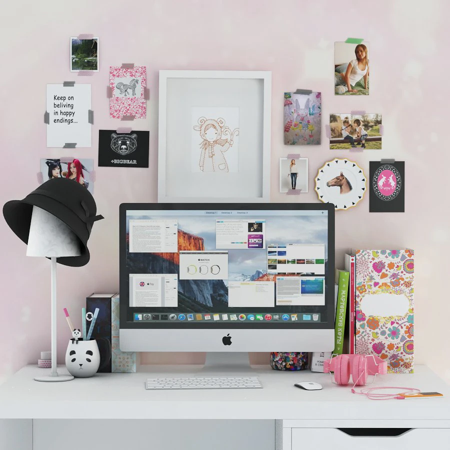 desk decoration 03 3D Model .c4d .max .obj .3ds .fbx .stl .blend 
