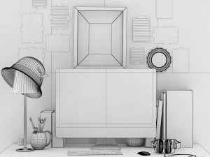 desk decoration 03 3D Model