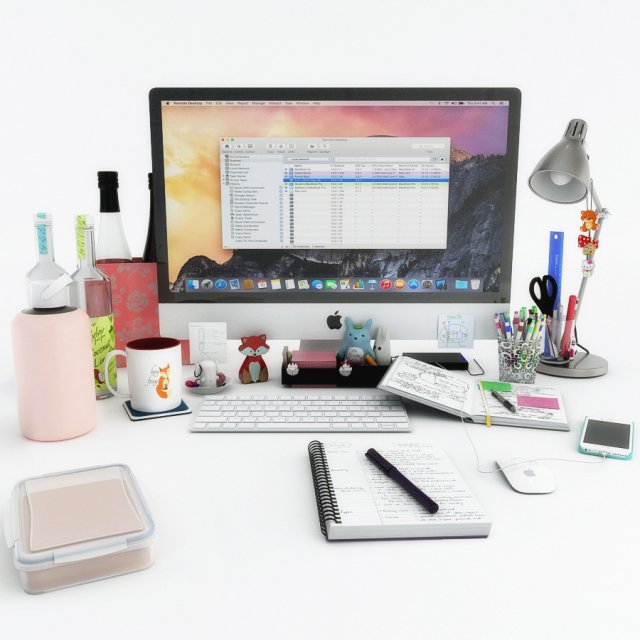 desk decoration 04 3D 模型 .c4d .max .obj .3ds .fbx .stl .blend 