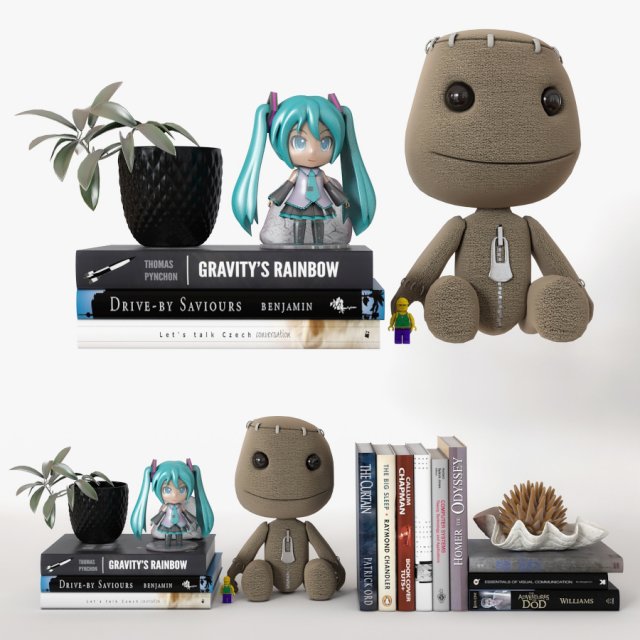 shelf decoration 05 3D Model .c4d .max .obj .3ds .fbx .stl .blend 