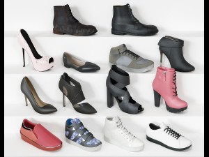 footwear collection 3D 模型