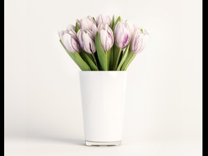 flaming flag tulips Modelo 3D