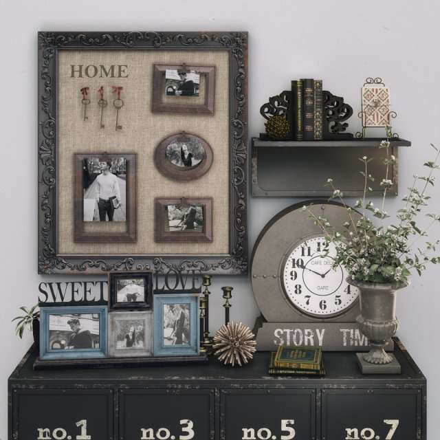 decorative set 3D 模型 .c4d .max .obj .3ds .fbx .stl .blend