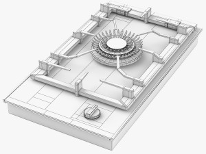 bosch domino gas hob pra3a6d70 serie 8 3D Модель