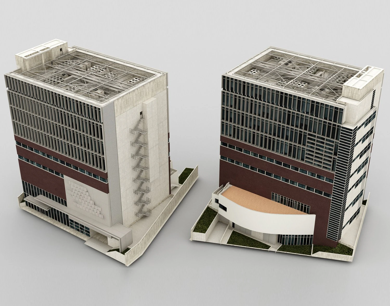 office building 3D Model .c4d .max .obj .3ds .fbx .stl .blend 