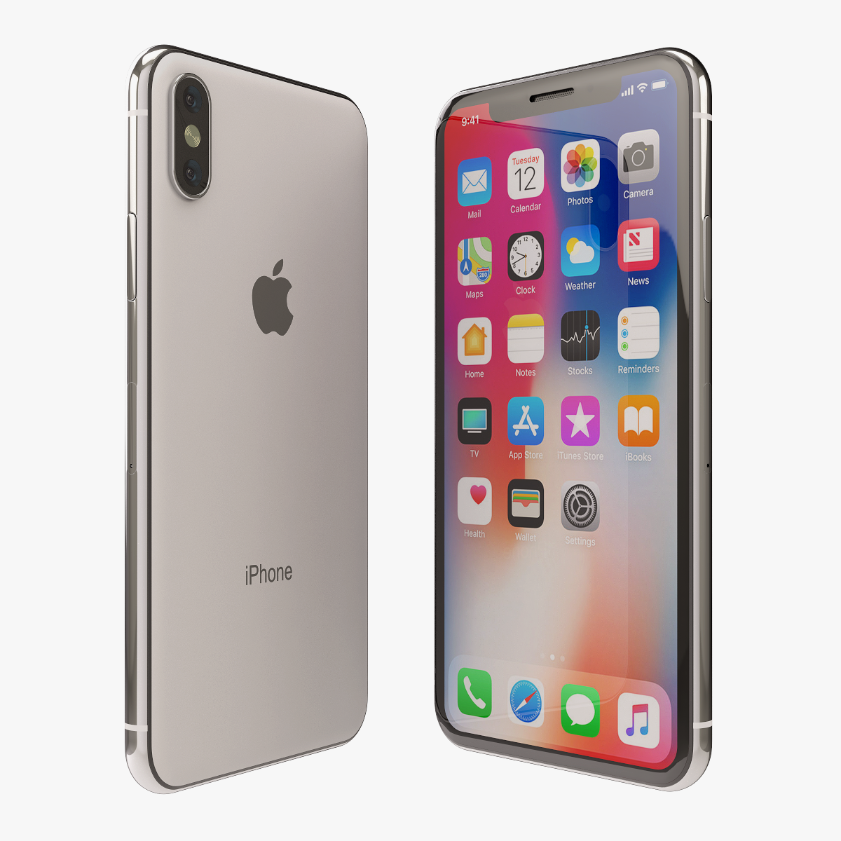 Apple Iphone X 3D Model in Phone and Cell Phone 3DExport