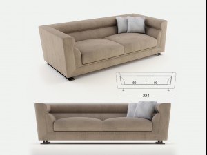 longhi - ansel sofa 02 3D Model