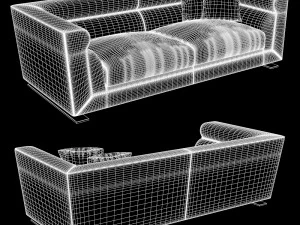 longhi - ansel sofa 02 3D Model