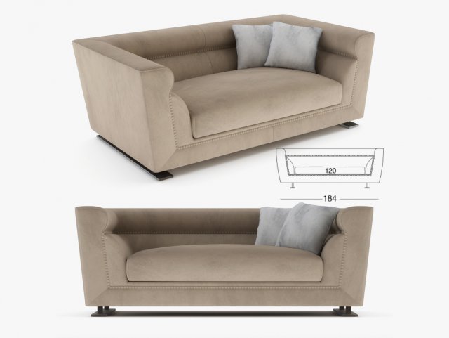 longhi - ansel sofa 01 3D मॉडल .c4d .max .obj .3ds .fbx .stl .blend 