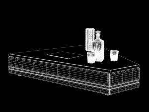 longhi cohen divider table 3d model 3D Model