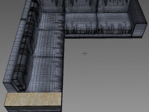 longhi cohen sectional sofa model 3D Model