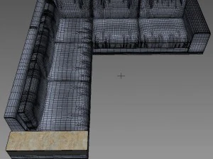 longhi cohen sectional sofa model 3D Model