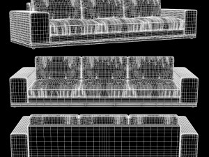 longhi cohen sofa 3d model 3D Model