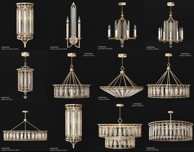 fine art lamps westminster collection Modello 3D .c4d .max .obj .3ds .fbx .stl .blend 