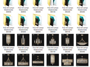 fine art lamps westminster collection Modello 3D