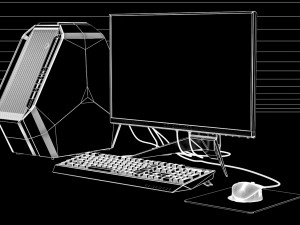 dell alienware set 3Dモデル