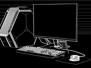 dell alienware set 3D Model