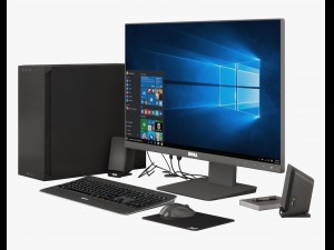 computer set 01 3D Модель