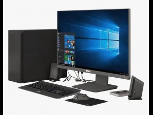 computer set 01 3D Model