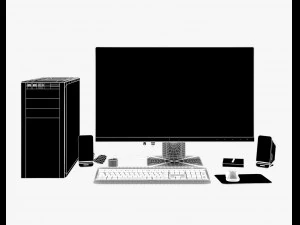 computer set 01 3D Model